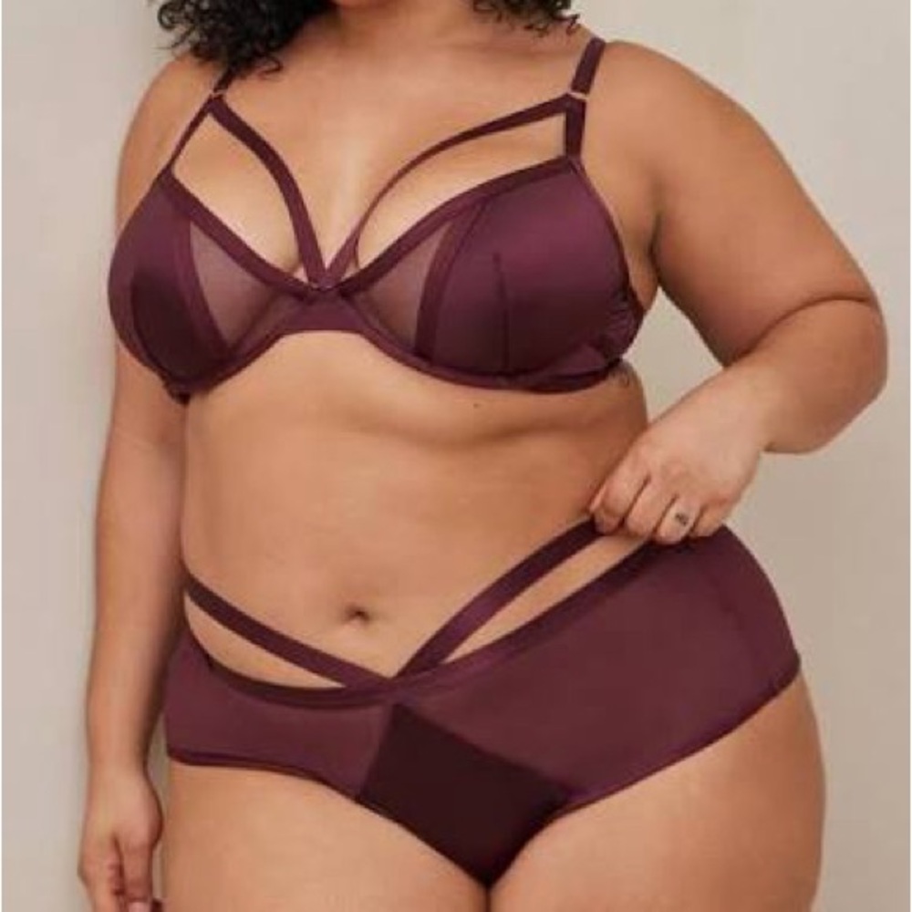 Torrid size 6 Strappy Satin Tanga Panty With Open back
